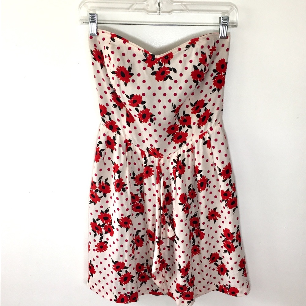 Cooperative Urban Outfitters Red Flower Dress 🌺